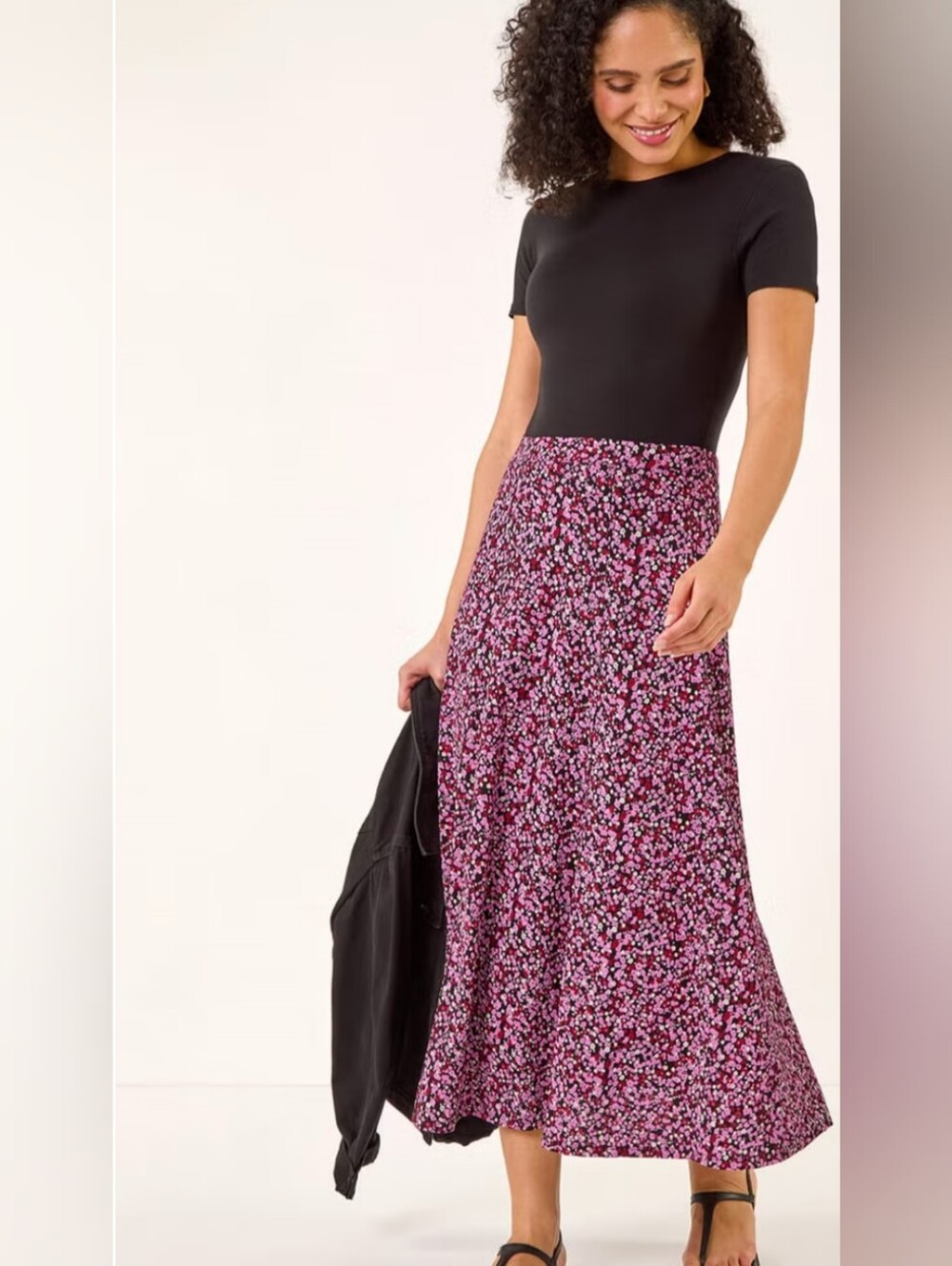 Blair Boutique Pink Floral Maxi Skirt